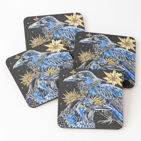 The Ravens Coasters (Set of 4)