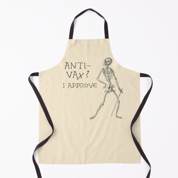 Item preview, Sardonic Plague Skeleton: anti-vax? I approve (dark text) designed and sold by Ofeefee.