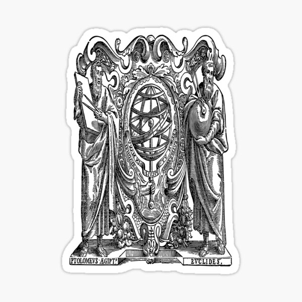 Euclid and Ptolemy Sticker