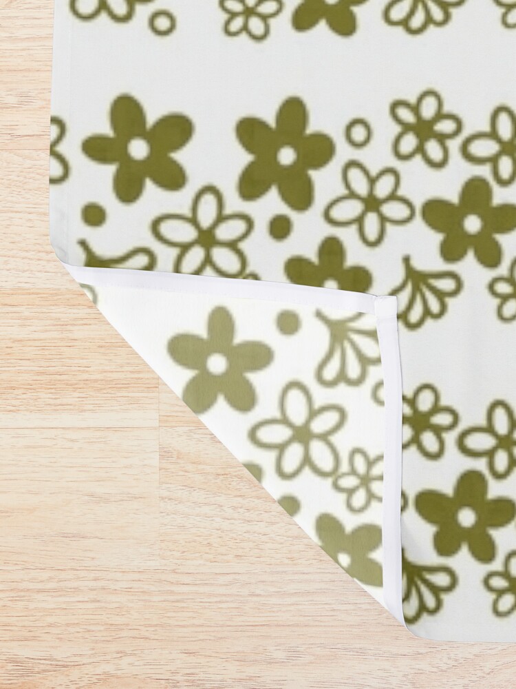 Vintage Pyrex Spring Blossom Design Green | Shower Curtain