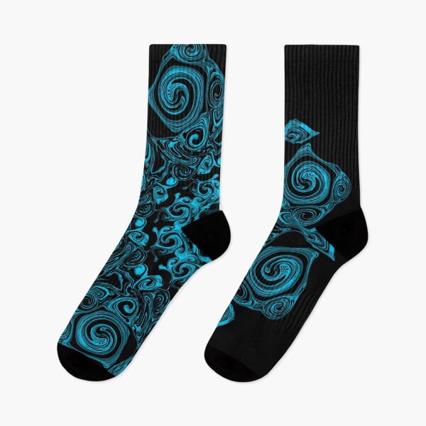 Item preview, Electric Blue midnight dance - elegant abstract pattern designed and sold by CyclingArtist.