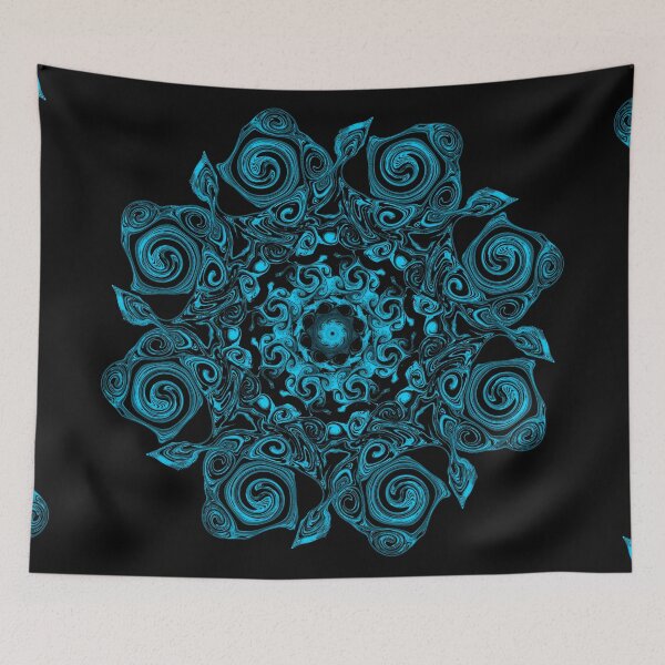 Item preview, Electric Blue midnight dance - elegant abstract pattern designed and sold by CyclingArtist.