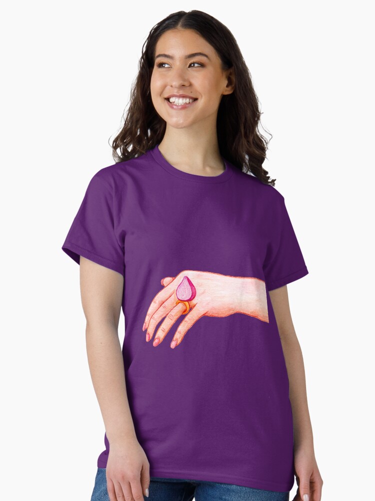Thumbnail 2 of 7, Classic T-Shirt, Onion Ring Engagement Pun designed and sold by StephVonAwesome.