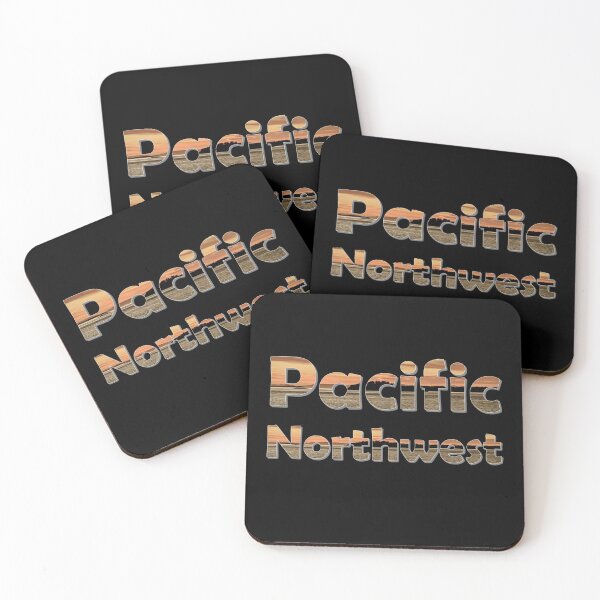Item preview, Pacific Northwest Text Filled with San Juan Islands Sunset designed and sold by SeaChangeDesign.