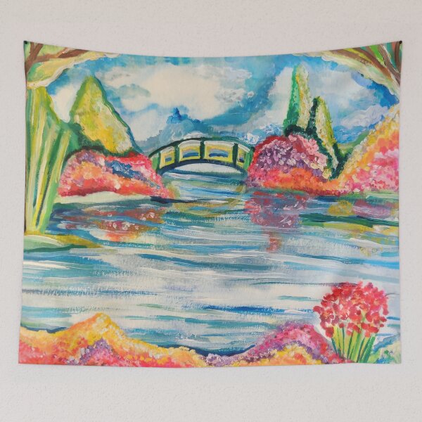 Item preview, Reflections of Floral Spring Park Watercolor  designed and sold by Deborah Camp.