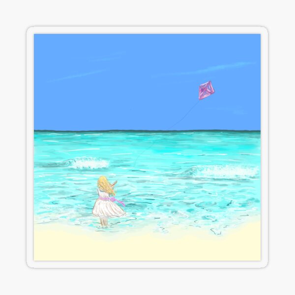 Beach kite Transparent Sticker
