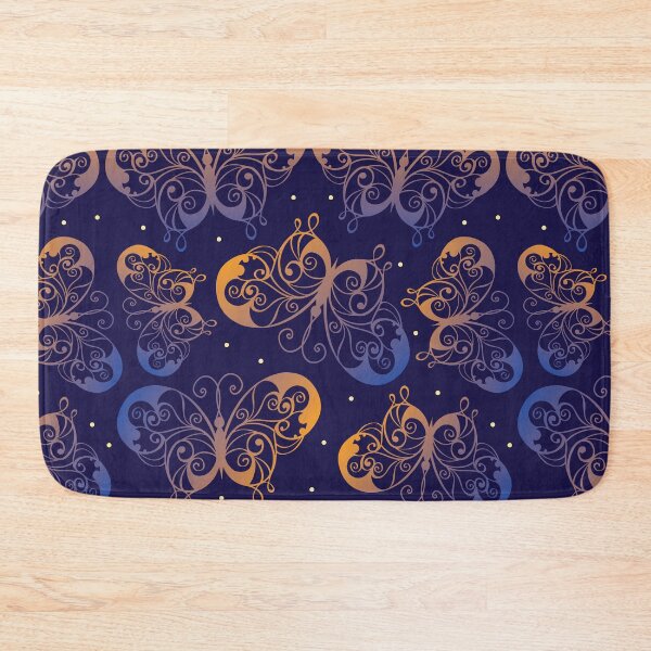 Item preview, Butterfly art of blue and orange butterfly background - gift for butterfly lovers designed and sold by Alice-Elgawi.
