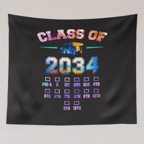 Item preview, class of 2034 school colorful shirt designed and sold by mjamerearieona.