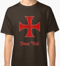 Camiseta clásica Deus Vult Crusader Templar Cross