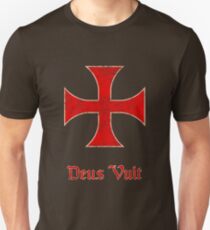 Deus Vult Crusader Templar Cross Unisex T-Shirt
