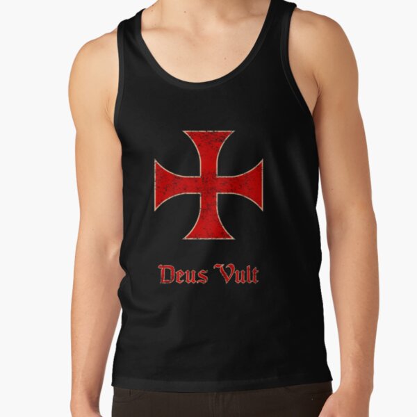 Deus Vult Crusader Templar Cross Tank Top