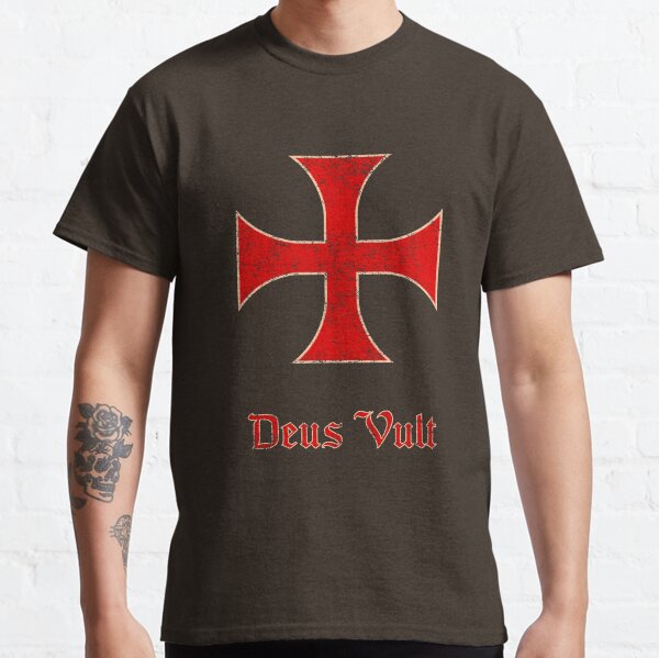 Deus Vult Crusader Templar Cross Classic T-Shirt