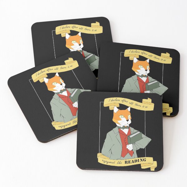 Item preview, cat declaring there is no enjoyment like reading  designed and sold by nishi-T.