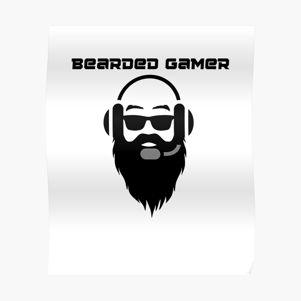 Bearded Gamer Sticker For Sale By Snitzlefritz Redbubble