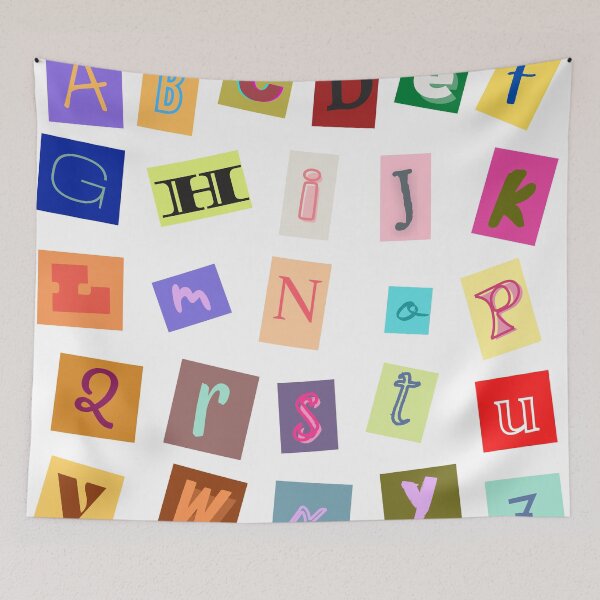 Item preview, Alphabets Newspaper Cutout Aesthetic designed and sold by lunajoon.