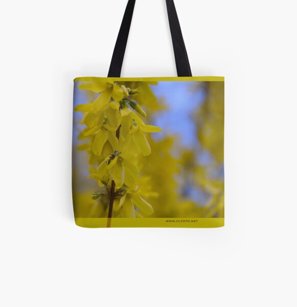 Yellow flowers near the Talvera River, Bolzano/Bozen, Italy All Over Print Tote Bag