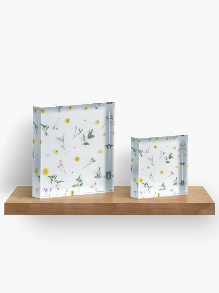 Thumbnail 3 of 5, Acrylic Block, Random Scattered Flower Pattern designed and sold by RBDESIGN SHOP.