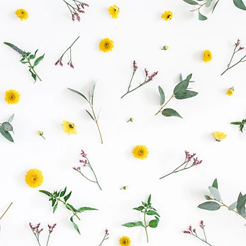 Artwork thumbnail, Random Scattered Flower Pattern by RBDESIGN SHOP