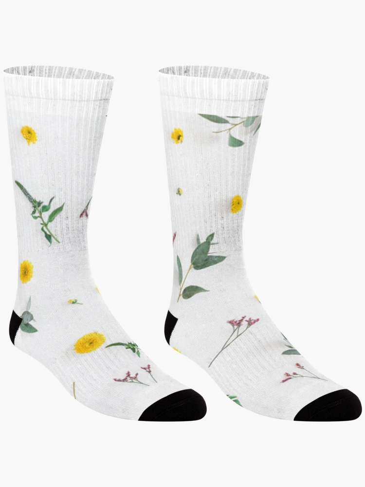 Thumbnail 3 of 5, Socks, Random Scattered Flower Pattern designed and sold by RBDESIGN SHOP.