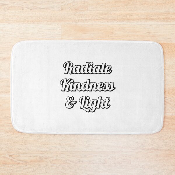 Item preview, Radiate kindness and light calligraphic style designed and sold by Inspirationmotivation.