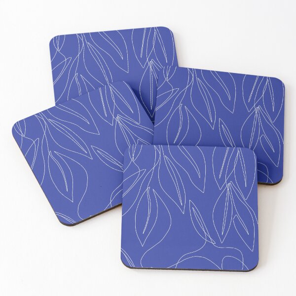 Item preview, Blue Lines of Leaves designed and sold by ABakerMaker.