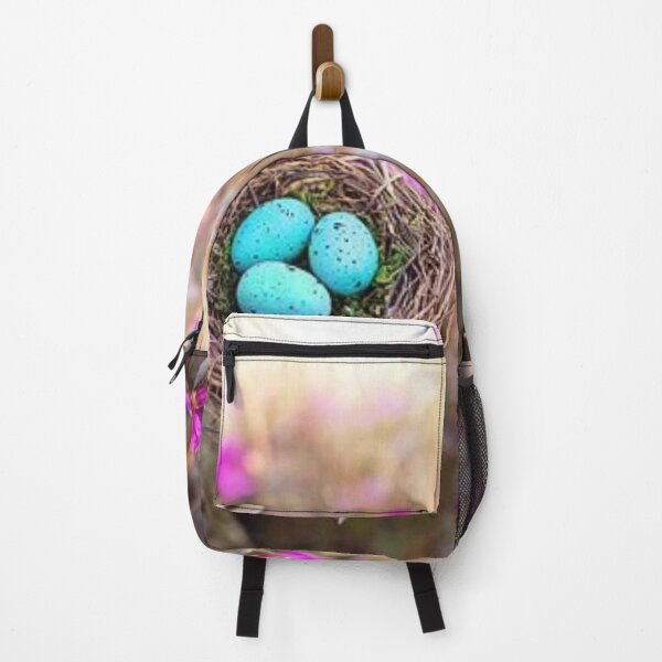 Item preview, Robin eggs amongst purple flowers designed and sold by RBDESIGN SHOP.