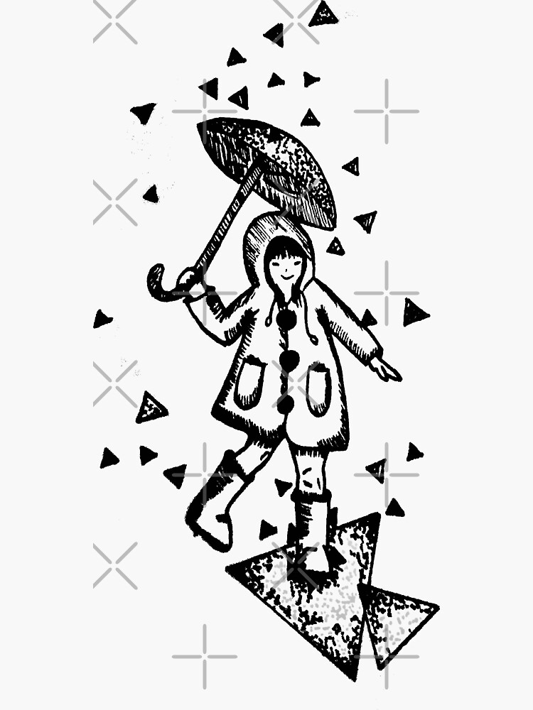 "dancing in the triangle" Sticker for Sale by ventenart Redbubble