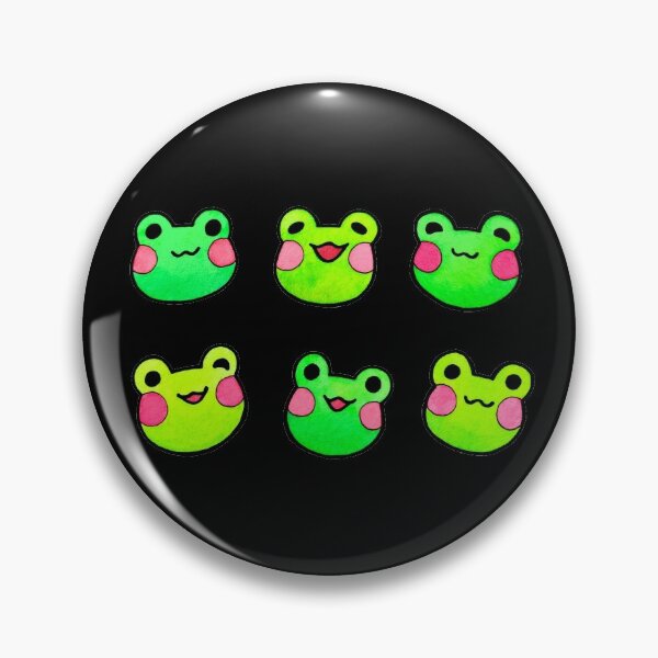 Kawaii Frog Loves Volleyball Frog Pin | Redbubble