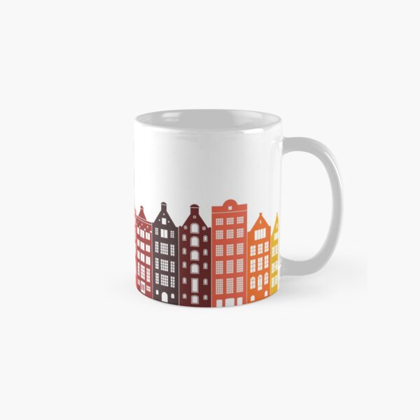 Aperçu de l'œuvre Les toits de la ville d'Amsterdam | Illustration de bâtiments d'Amsterdam créée et vendue par MyIdentityShop.