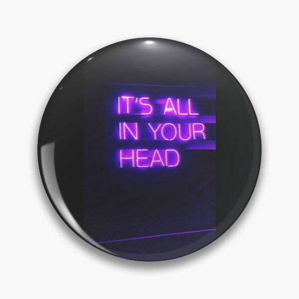 Item preview, It's All in Your Head Neon Purple Aesthetic designed and sold by StudioAngela.