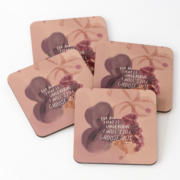 Item preview, I will still choose joy - inspirational quote and purple floral art designed and sold by morgansgoods.