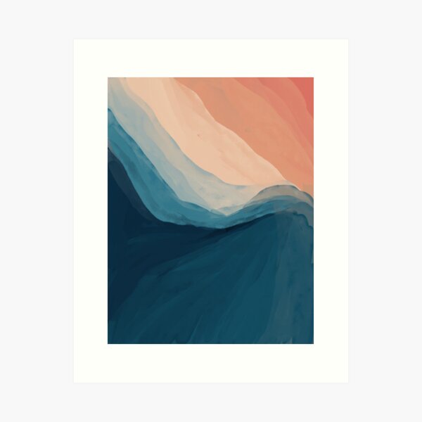 Aperçu de l'œuvre Vagues abstraites aquarelles créée et vendue par morgansgoods.