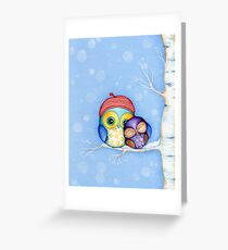 Owl in a Little Red Beret Greeting Card
