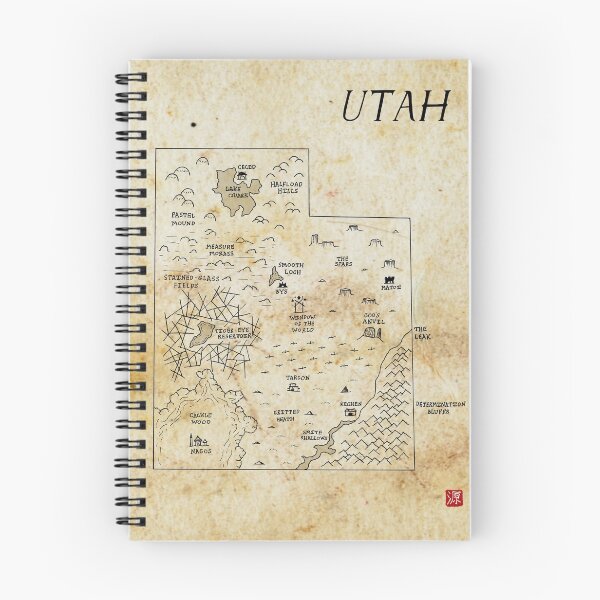 Item preview, Utah as a fantasy map designed and sold by aldayuan.