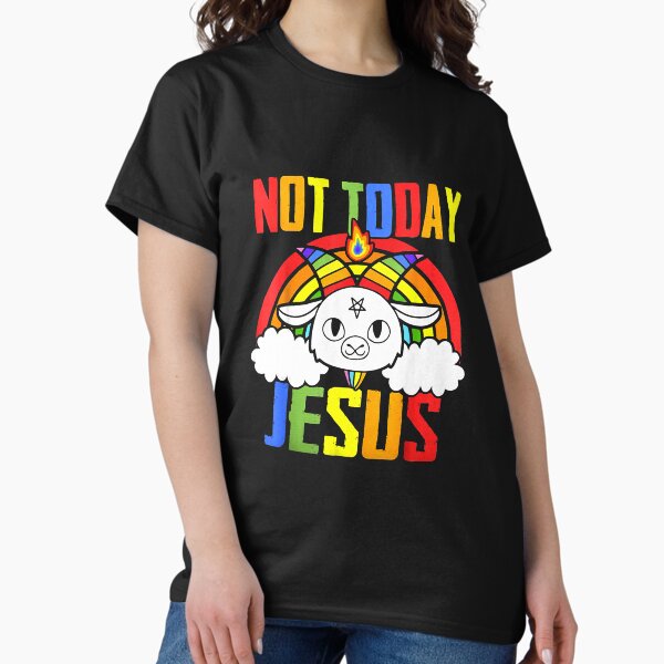 Artikel-Vorschau von Nicht heute Jesus Einhorn Satan Ziege, designt und verkauft von NeverLoseSF.