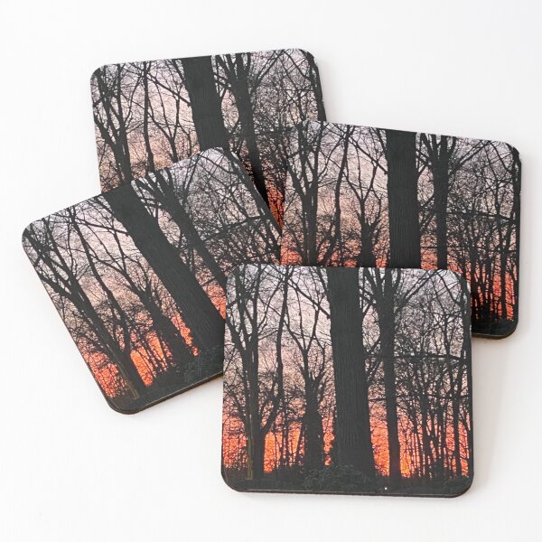 Item preview, Winter sunset through woods  designed and sold by Mamamorris6.