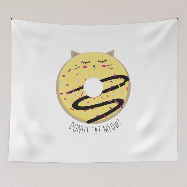 Item preview, Donut Eat Meow, Cute Donut Cat Yellow designed and sold by sanashibata.