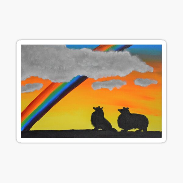 Sheltie dreaming Sticker