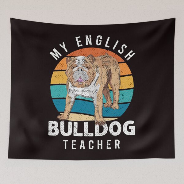 Item preview, Best English Bulldog Teacher Ever Funny Vintage Pride and Loyal Dog designed and sold by Capiral Bucketlist.