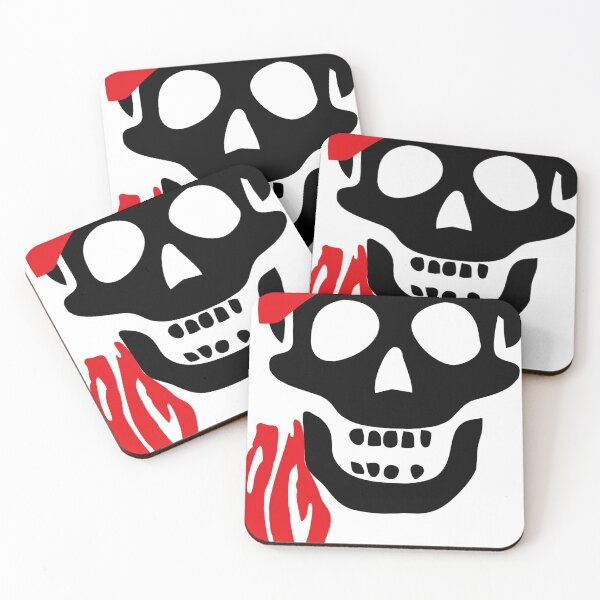 Item preview, Skull wearing a red bandana, biker tatoo, skeleton designed and sold by Nostrathomas66.