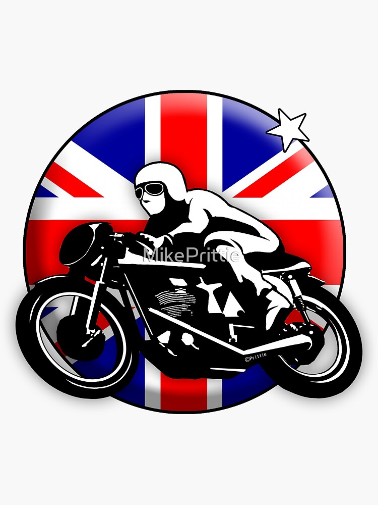 "Classic British Motorbike" Sticker for Sale by MikePrittie | Redbubble