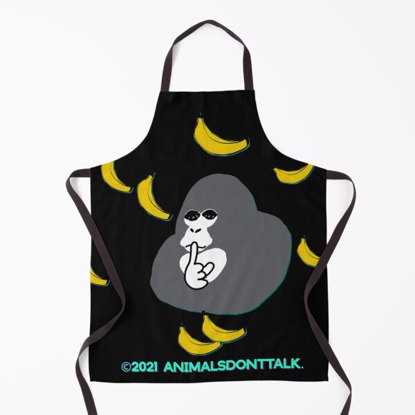 Item preview, Gorillas & Bananas (on Black) designed and sold by ANIMALSDONTTALK.
