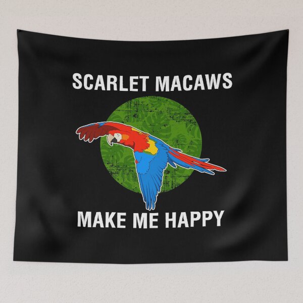 Item preview, Happy Parrot Lover Scarlet Macaw print designed and sold by jakehughes2015.
