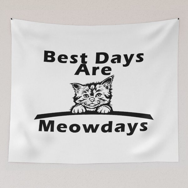 Item preview, Best Days Are Meowdays Graphical Black Cat designed and sold by aventi24.