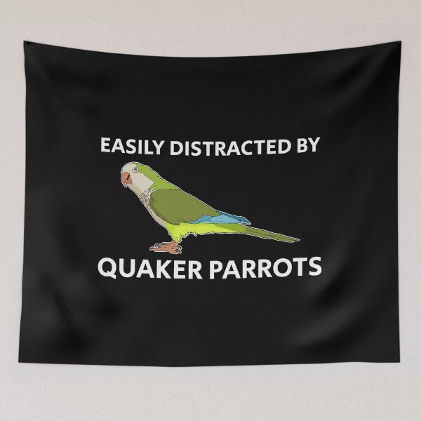 Item preview, Monk Parakeet Easily Distracted By Quaker Parrots graphic designed and sold by jakehughes2015.