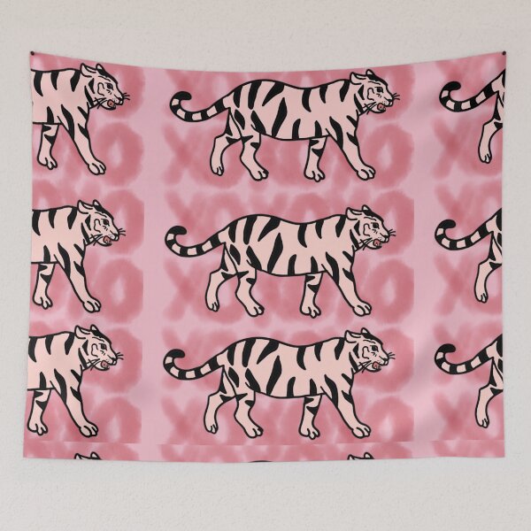 Item preview, Preppy Pink Tigers designed and sold by lilydardano.