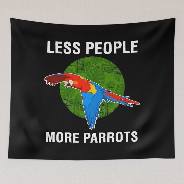 Item preview, Less People More Parrots Scarlet Macaw product designed and sold by jakehughes2015.