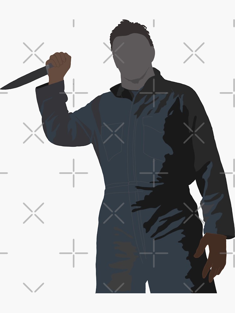 "Halloween Bad Guy silhouette " Sticker for Sale by 2187art Redbubble