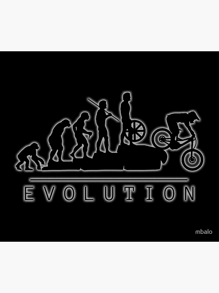 "Mountain Bike Evolution (Black/White)" Poster by mbalo Redbubble