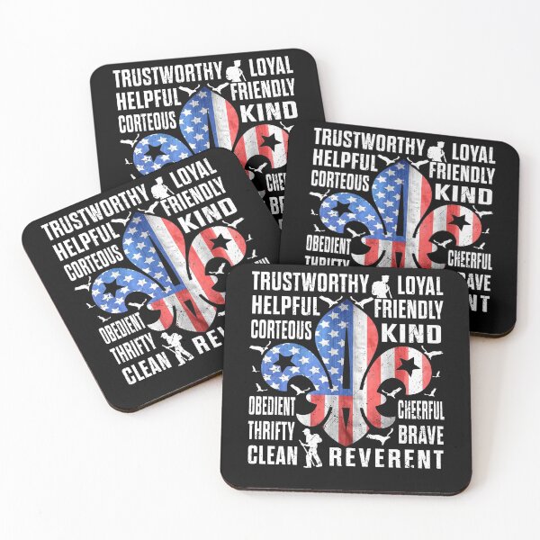Item preview, American Flag Trustworthy Helpful Friendly Courteous Scout designed and sold by elisamarez97.